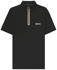 Boss by Hugo Men's Stretch-Mesh Jersey Zip-Neck T-Shirt