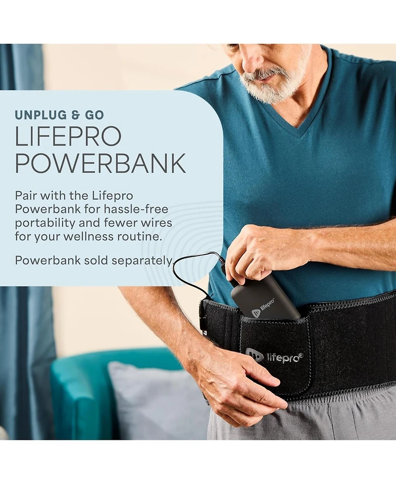 LifePro Infrared Red Light Therapy Belt – Adjustable Heating Pad with 660nm & 850nm Wavelengths for Back, Body & Shoulder Pain Relief –