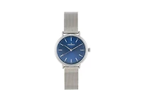 Peugeot Women's 30mm Blue Sleek Stainless Steel Mesh Band Watch