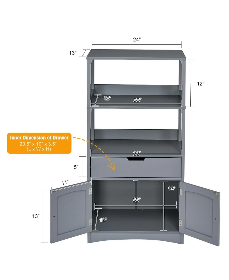 Bathroom Storage Cabinet with Drawer and Shelf Floor Cabinet