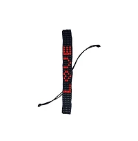 Love Hand Beaded Bracelet | Red and Black Glass Beads