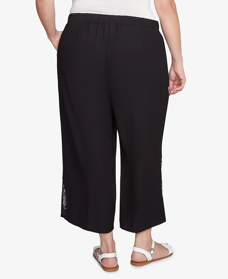 Ruby Rd. Plus Tropical Fern Capri Pants