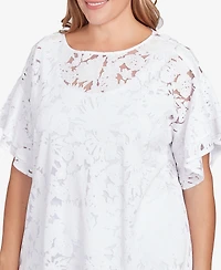 Ruby Rd. Plus Tropical Burnout Top