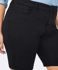Nydj Plus Briella Roll Cuff Denim Shorts