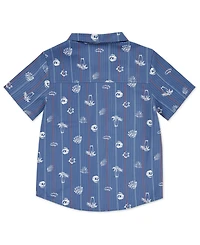 Hurley Big Boys Palm-Print Woven Shirt