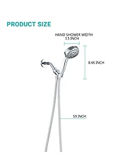 Rainsken Shower Head with Handheld High Pressure, 5 Mode Adjustable