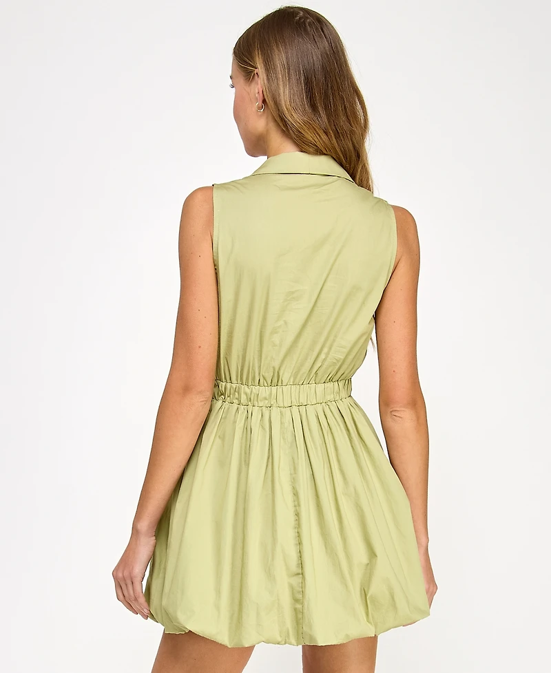 Seni & Cade Juniors' Surplice Belted Short Bubble Dress