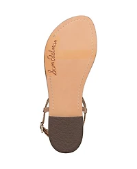 Sam Edelman Women's Gigi Stone T-Strap Flat Sandals