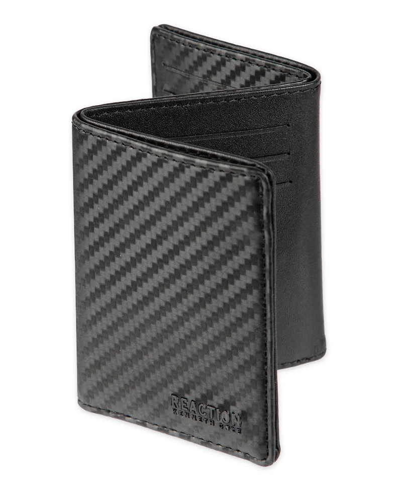 Kenneth Cole Reaction Men's Rfid Magnetic Carbon Fiber Z-Fold Trifold Wallet