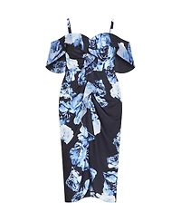 City Chic Plus Gina Print Dress