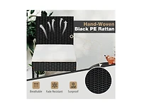Patio Barstools Set of 2 with Footrest and Backrest for Backyard