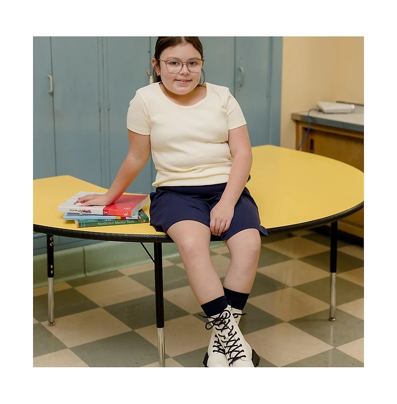 Mightly Girls Fair Trade Organic Cotton Ribbed Scoop Neck Tee