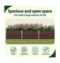 Garden Raised Bed Galvanized Steel 94.5"x15.7"x17.7