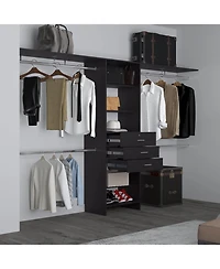 Salina Closet System, 3 Drawers, 5 Shelves, White