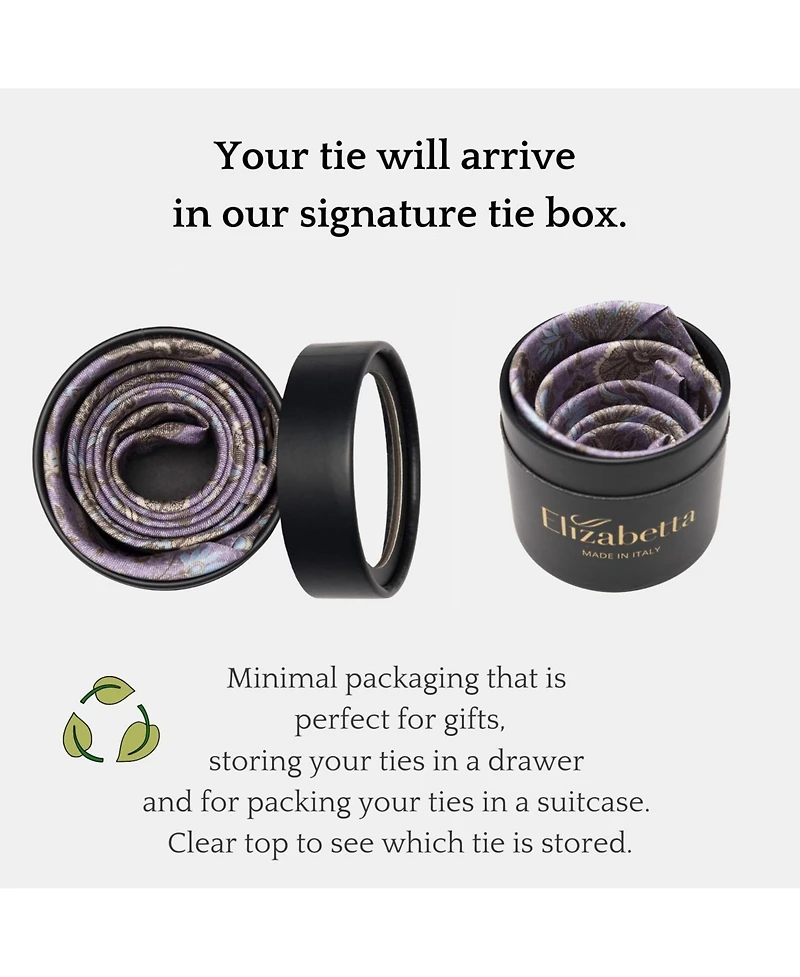 Elizabetta Men's Silvio - Silk Jacquard Tie for Men