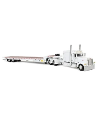 1/64 White Peterbilt 389 w/ Landoll 440B-50CA Traveling Axle Trailer Dcp