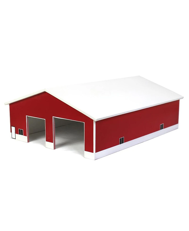 1/64 Red & White 2 Door 60ft x 80ft Wooden Tractor or Truck Shop