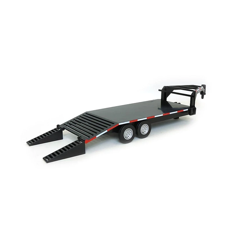 Big Country Toys 1/20 Black Flatbed Gooseneck Trailer with Ramps