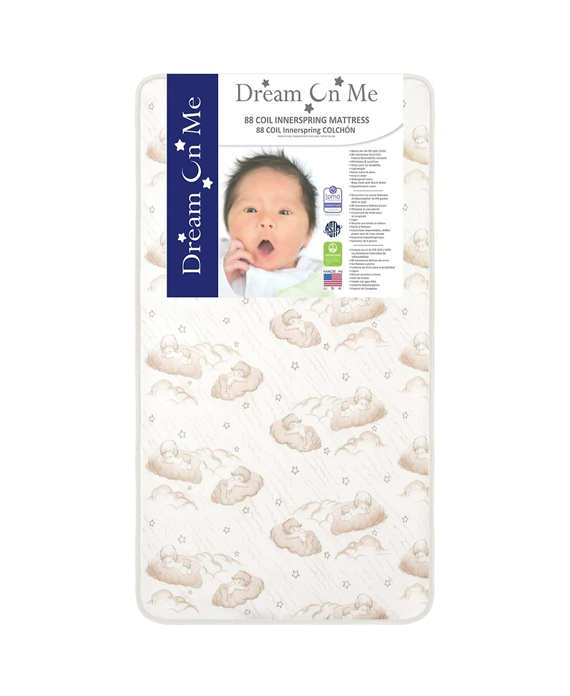 Dream On Me Twilight 5" 88 Coil Inner Spring Crib And Toddler Mattress, Greenguard Gold Certified