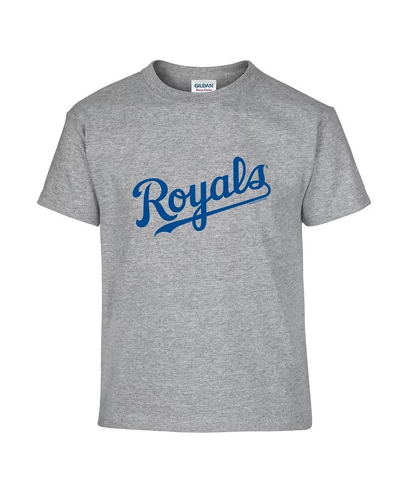 Soft As A Grape Big Boys and Girls 2-Pack Royal/Gray Kansas City Royals T-Shirt Set