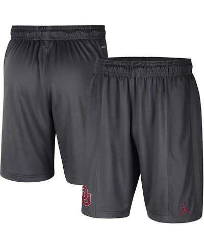 Men's Jordan Anthracite Oklahoma Sooners Performance Knit Shorts