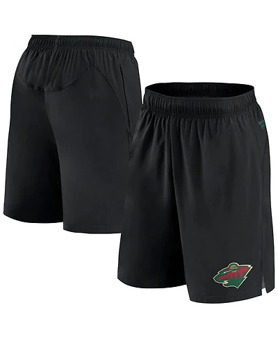 Fanatics Men's Black Minnesota Wild Authentic Pro Tech Shorts