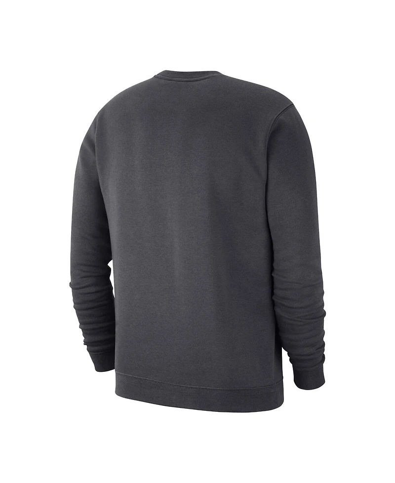 Nike Men's Anthracite Wnba Logo Woman Club Fleece Pullover Sweatshirt