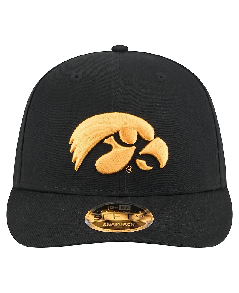 New Era Men's Black Iowa Hawkeyes Low Profile 9FIFTY Snapback Hat