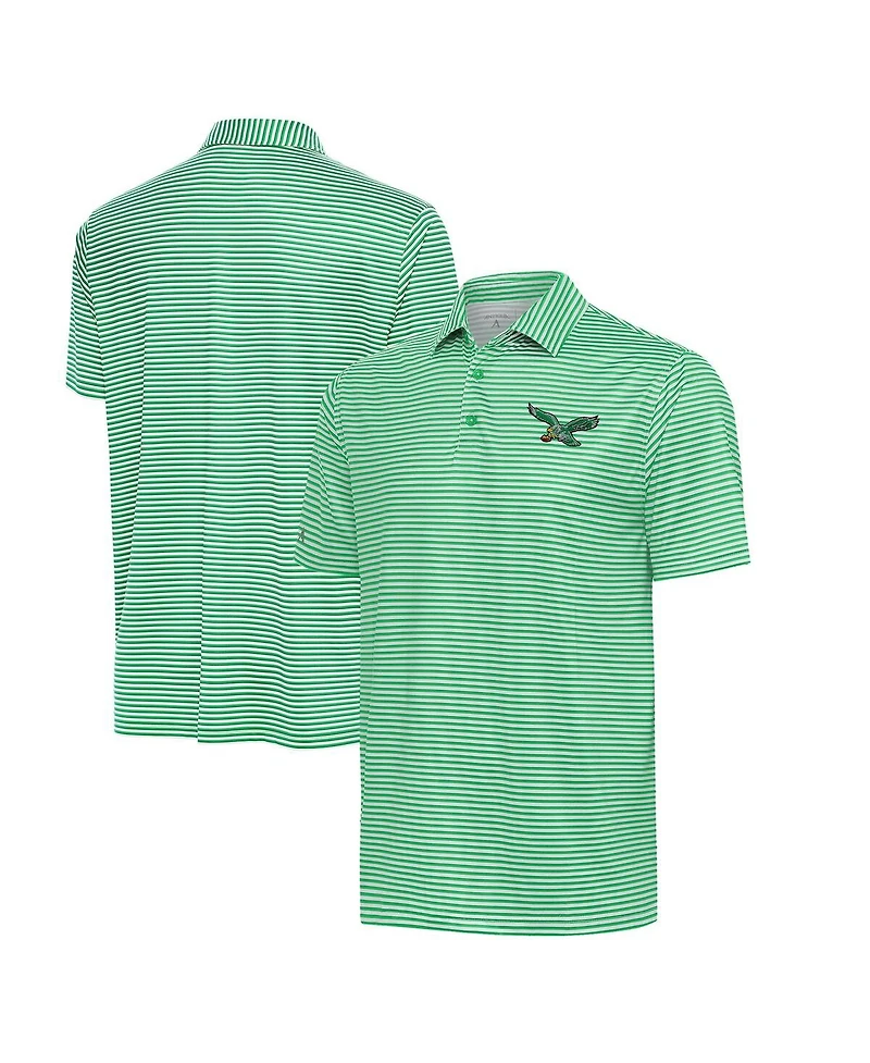 Antigua Men's Kelly Green/White Philadelphia Eagles Skills Polo Shirt