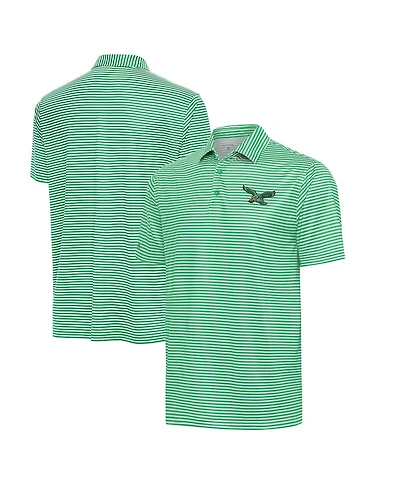 Antigua Men's Kelly Green/White Philadelphia Eagles Skills Polo Shirt