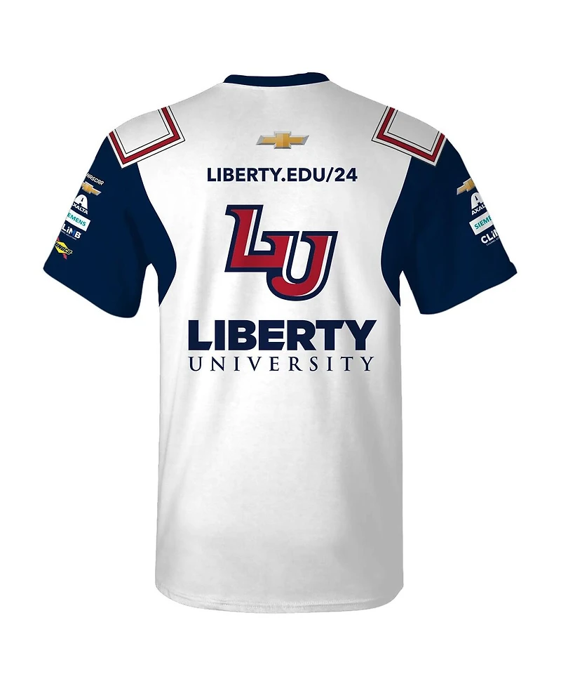 Hendrick Motorsports Team Collection Men's White William Byron Liberty University Uniform T-Shirt