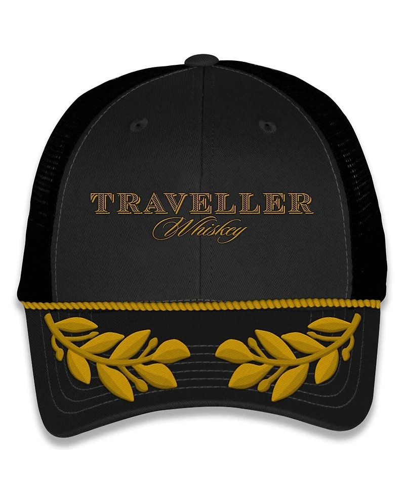 Jr Motorsports Official Team Apparel Men's Black/Gold Justin Allgaier Traveler Whiskey Trucker Adjustable Hat