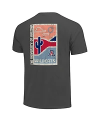 Image One Men's Graphite Arizona Wildcats Comfort Colors Minimal Vista Distressed Graphics T-Shirt