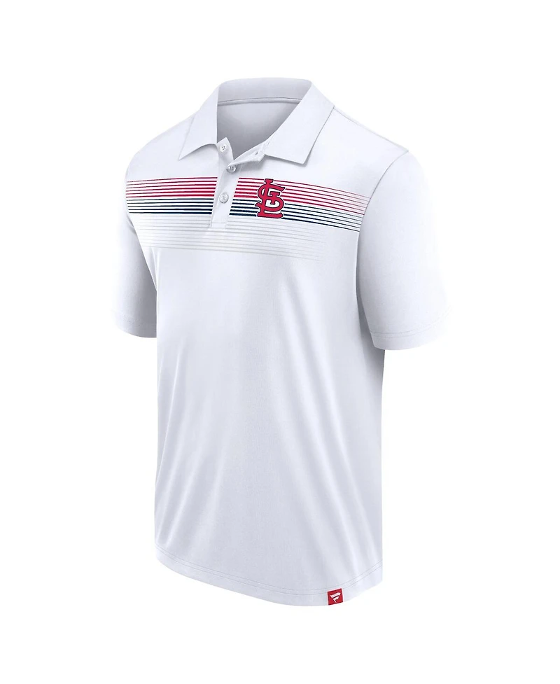 Fanatics Men's White St. Louis Cardinals Big Tall Victory For Us Interlock Polo Shirt
