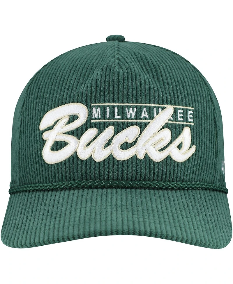 '47 Brand Men's Green Milwaukee Bucks Double Header Sidepatch Cord Hitch Adjustable Hat