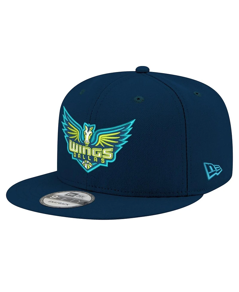 New Era Men's and Women's Navy Dallas Wings Logo 9FIFTY Snapback Hat