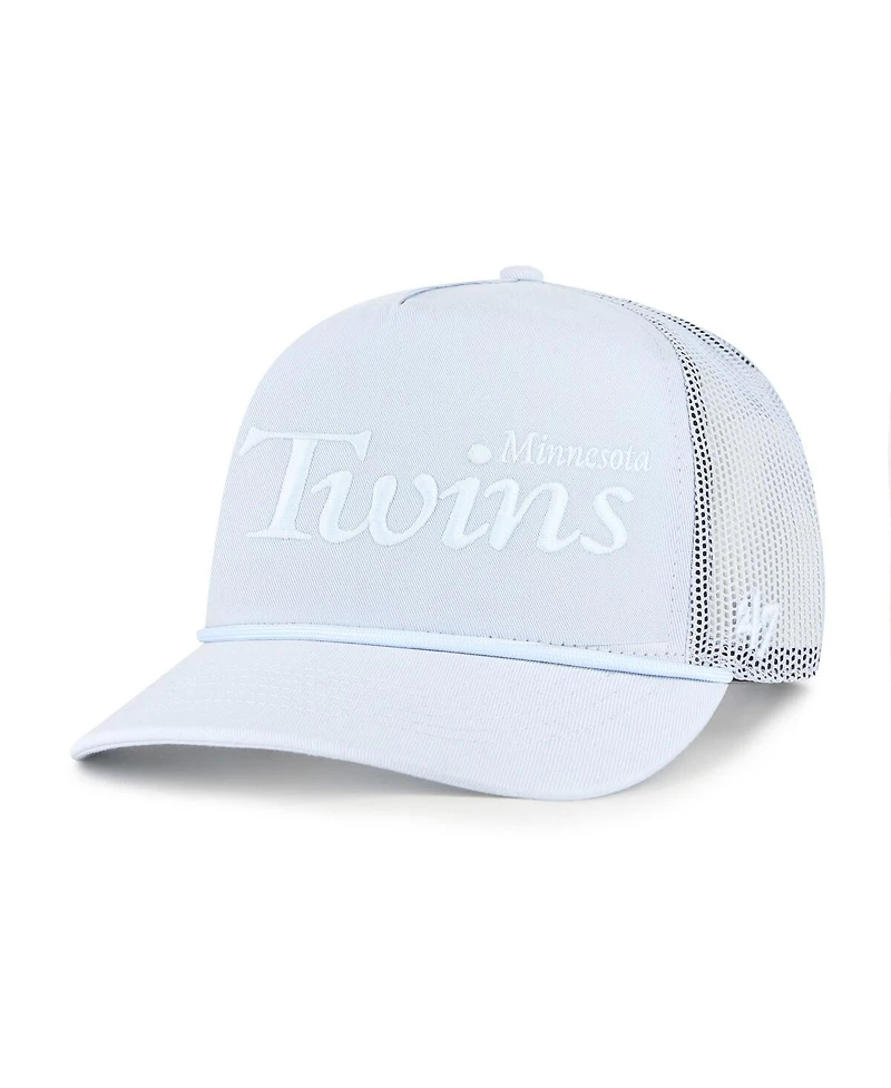 '47 Brand Men's Light Blue Minnesota Twins Foundation Script Hitch Adjustable Trucker Hat