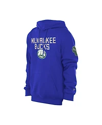 New Era Men's Royal Milwaukee Bucks 2024/25 City Edition Chenille Heavyweight Pullover Hoodie