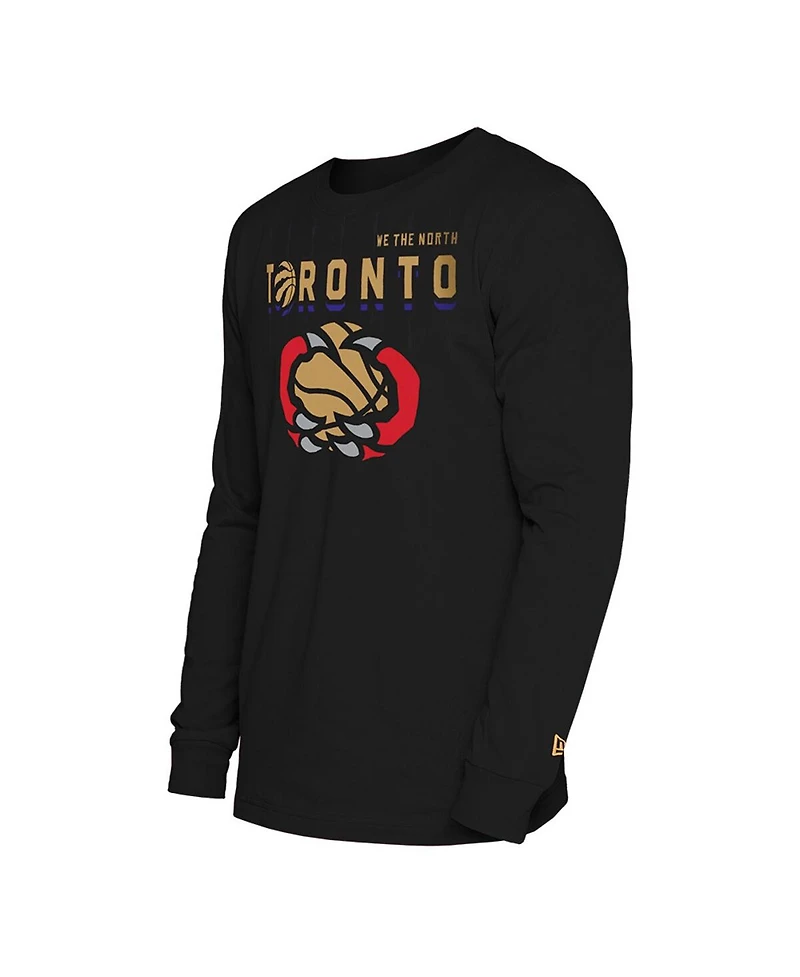 New Era Men's Black Toronto Raptors 2024/25 City Edition Long Sleeve T-Shirt