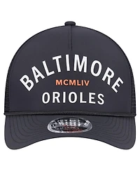 New Era Men's Black Baltimore Orioles Minimalist 9FORTY A-Frame Adjustable Hat