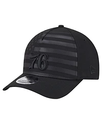 New Era Men's Black Philadelphia 76ers Game Day Flag A-Frame 9FORTY Adjustable Hat