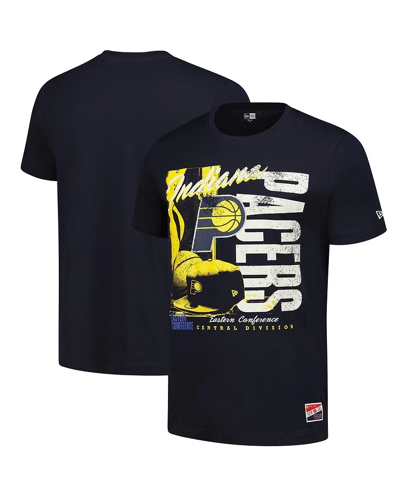 New Era Men's Navy Indiana Pacers Distressed Throwback Vintage Color Pack T-Shirt