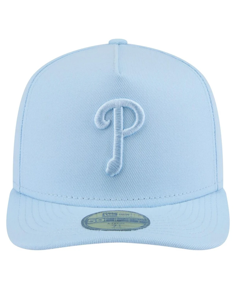 New Era Men's Light Blue Philadelphia Phillies Color Pack A-Frame 59FIFTY Fitted Hat