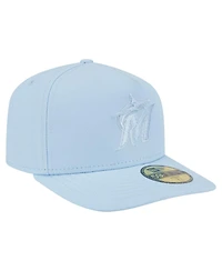 New Era Men's Light Blue Miami Marlins Color Pack A-Frame 59FIFTY Fitted Hat