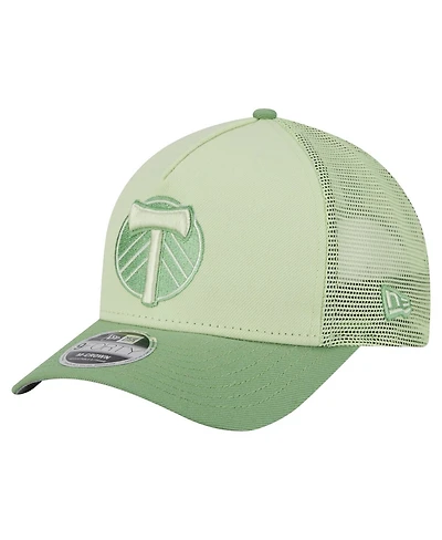 New Era Men's Green Portland Timbers Color Pack 9FORTY A-Frame Adjustable Trucker Hat