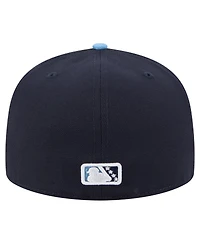 New Era Men's Navy/Light Blue Hillsboro Hops Authentic Collection 59FIFTY Fitted Hat