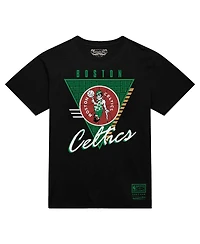 Mitchell & Ness Men's Black Boston Celtics Worldwide Collection Tri-Logo T-Shirt