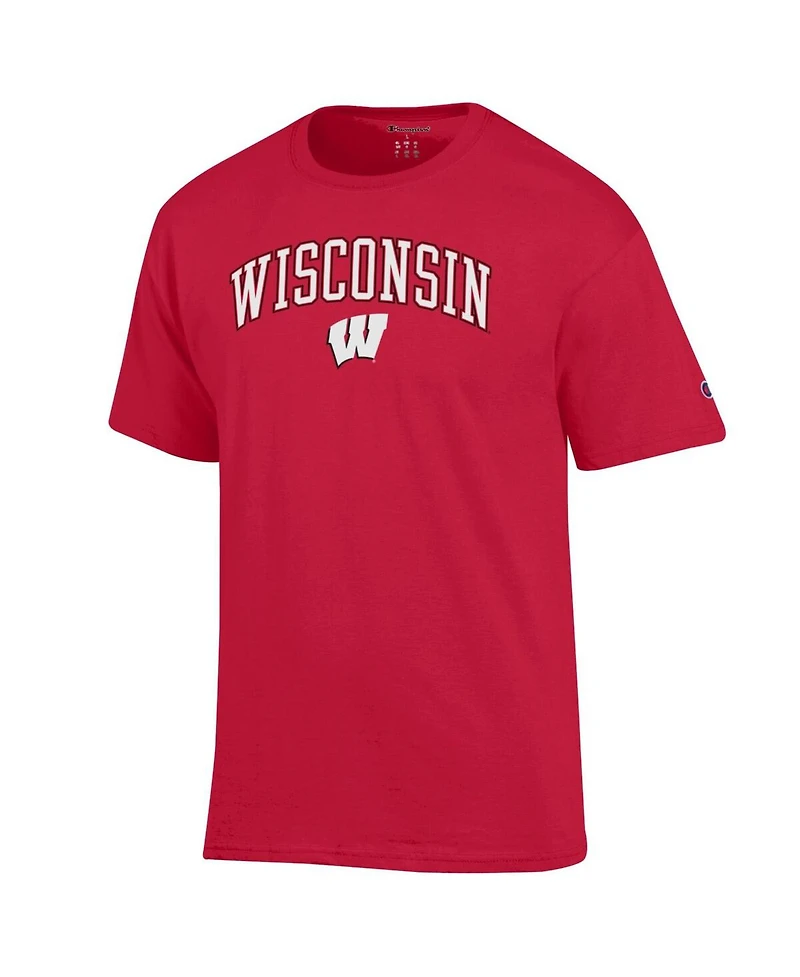 Champion Men's Red Wisconsin Badgers Arch Over Logo T-Shirt