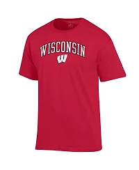 Champion Men's Red Wisconsin Badgers Arch Over Logo T-Shirt