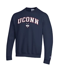 Champion Men's Navy UConn Huskies Arch Over Logo Pullover Sweatshirt